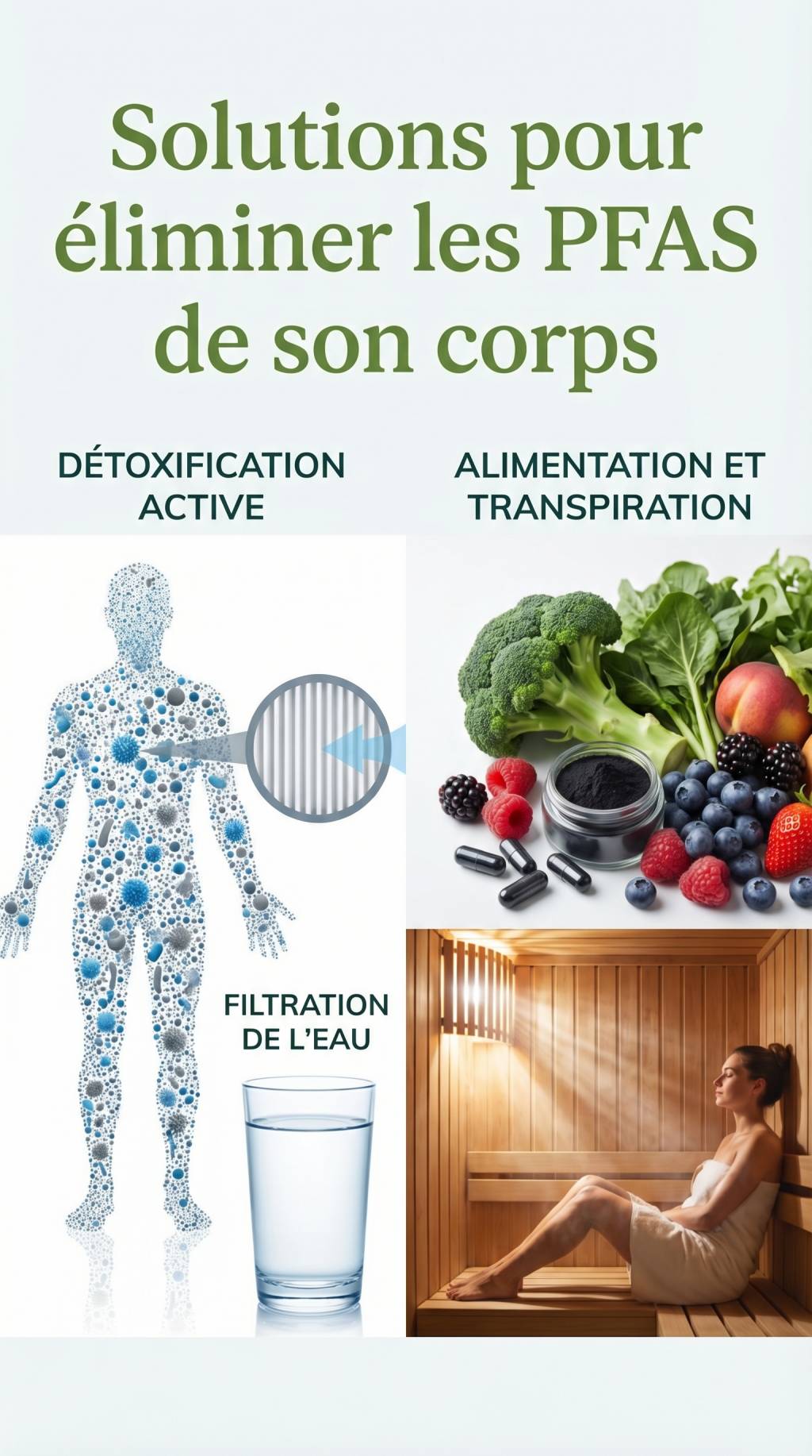 Solutions pour éliminer les PFAS de son corps